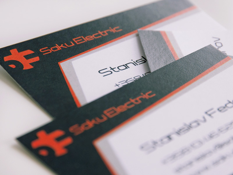 Saku Electric visit card design