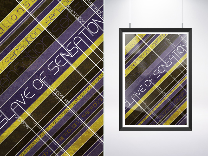 stripes illustration poster on the wall